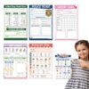 Eaasty 6 Pcs Kids Pretend Play Notepads for Kids Pretend Play Imaginative Role Playtime Bundle Include Doctor Police Teacher Vet Coffee Restaurant