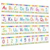 Early Learning Alphabets and Number Card Set for Bright Color Paper Teaching Flashcards for Home and School Educational Cards