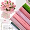 EARLY MINDS 500 Pcs Pipe Cleaners Craft Kit for Flower Making, DIY Bouquet Set with 8mm Chenille Stems, Step-by-Step Tutorial, Floral Wire, Ribbon & Tools for Handmade Gifts and Decor, Pink