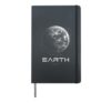 Earth Orbit Space Astronomy Celestial Text Hardcover Journal, Black