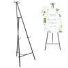 Easel Stand, Metal Easel for Display, 18" x 55" Adjustable Height Metal Easel Display Stand, Black