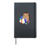 Easter - Cute hedgehog painting Easter eggs Hardcover Journal, Black