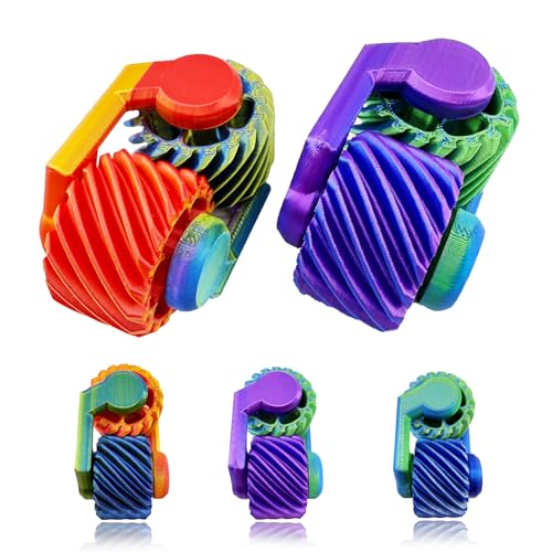 Easter Basket Stuffers for Teens Toddler 2Pcs Fidget Spinner 3D Printed Toys Gears, Fidget Toys for Kids Adults Sensory Toys for Anxiety Stress Relief, Easter Gifts for Kids, Party Favors