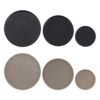 East Table MINO_works Series SET-593 6-piece Dinnerware Set, 3 Plate Sizes, Black Mat x Gray, Made in Japan