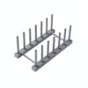 Easy-Store Vertical Dish Rack, Compact PP Plastic Drainer with Drain Slots for Tight Countertops and Cabinets, 9.1 x 4.7 x 3.9 Inches