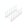 Easy-Store Vertical Dish Rack, Compact PP Plastic Drainer with Drain Slots for Tight Countertops and Cabinets, 9.1 x 4.7 x 3.9 Inches