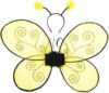 EASYFORALL Kids Girls Boys Bee Wings Halloween Cosplay Costume with Headband Dress up Accessories for Party Favors (Yellow)