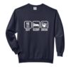 Eat Sleep Drum Funny Drummer Music Band Percussion Quote Comfort Colors Adult Sweatshirt