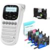 EazeID Label Maker with 5PK Color Tapes, Handheld Label Maker Machine, Portable Keyboard Labeler for Home Office School Use, H1100