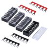 EBILNVKE Terminal Block 25A 600V 8 Position Dual Row Screw Terminal Strip