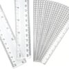 Eboot 20 Pack 12 Inch Clear Plastic Rulers Bulk, Easy-to-Read Straight Edge Rulers with Inches and Metric for Office, Back to School Supplies