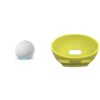 Echo Dot Stand Bundle: Includes Echo Dot (newest model), Glacier White and Made for Amazon Stand, Yellow