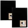 eco-eco A5 100% Recycled 120 Pocket Black Flexible Cover Portfolio Book Folder Display Book, Pack of 2 Folders, eco166x2