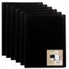eco-eco A5 100% Recycled 120 Pocket Black Flexible Cover Portfolio Book Folder Display Book, Pack of 6 Folders, eco166x6