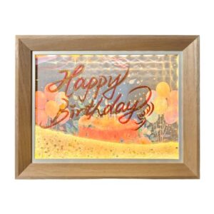 Ecobene Moving Sand Art Picture with Light, 8" Rechargeable Sandscape Frame, Dynamic Flowing Sand Desktop Art for Home Office Decor (Birthday)