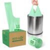 ECOLipak 2.6 Gallon 100ct Small Compostable Kitchen Trash Bags with Handles