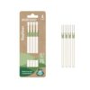 Econovo Fineliner Pens/Fine Point Pen 1 mm/Pack of 4/ With Water-Based Ink/for Adults and Children School Office Home Office/Made of 80% Recycled Plastic/White-Green