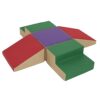 ECR4Kids SoftZone Junior Step Coast n' Crawl, Beginner Playset, Green/Red/Purple, 5-Piece