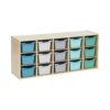 ECR4Kids Streamline 15 Cubby Tray Cabinet and 15 Scoop Front Bins, 3x5, Kids Furniture, Contemporary