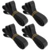 ECSiNG 4 Pack Closed Circular Black Rubber Track 38.5x2cm Compatible with RC Tank Robot Chassis