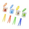 ECVGHD Observation Box Small Animal Cage Container with Magnifier Glass and Capturing Tweezer for Preschool Science and Nature Toy