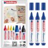 edding 4500 Textile Markers 2-3mm Blue Ink Pack of 3
