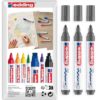 edding 4500 Textile Markers 2-3mm Grey Ink Pack of 3