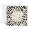 Edition Seidel Premium Square Birthday Card with Envelope. Greeting Card 2026 Happy Birthday Wild Zebra Print for Him Her Friend (GQ1132 SW026)
