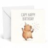 Edition Seidel Premium Square Birthday Card with Envelope. Greeting Card 2026 Happy Birthday Capybara Party Funny for Him Her Friend (GQ1105 SW026)