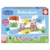 Educa - Acticolors Peppa Pig | Children's game to stack colored tiles with geometric shapes. Adjustable to color the figure. Recommended from 2 years (20382)