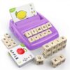 Educational Games for Kids Ages 3-8, Matching Letter Game for Kids Toys for 3-8 Year Olds Boys Girls Birthday Gifts for 3-8 Year Olds Girls Boys Preschool Kindergarten Educational Spelling Toys Purple