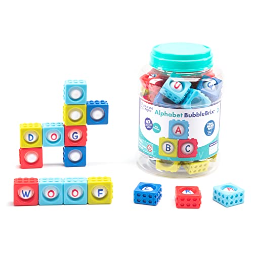 Educational Insights Alphabet BubbleBrix - Sensory Alphabet Learning Toys, Literacy Manipulatives for Preschoolers, Toddler Pop It Toys, Preschool Fine Motor Activities for Learning Letters