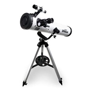 Educational Insights GeoSafari Omega Reflector Telescope - Portable Telescope for Kids, Teens, & Adults, Supports STEM Learning, Great To Explore Space, Moon, & Stars, Gift for Boys & Girls Ages 8+