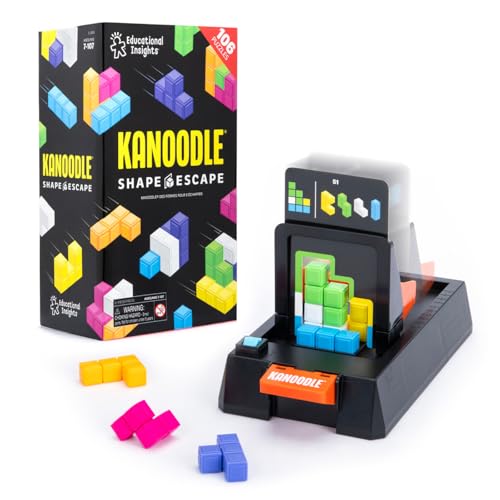 Educational Insights Kanoodle Shape Escape - Brain Teaser Puzzles for Kids Ages 8-10, 3D Spatial Puzzle Games for Adults, Teens and Kids, Problem Solving Toys and Logic Puzzles, Single Player Games