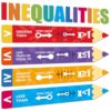 Educational Math Posters for Middle School Inequalities Posters Educational Math Bulletin Board Mathematics Classroom Banner Decorations for Elementary Teachers Students Back to School Wall Decor