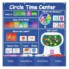 Educational Pocket Chart, 39.76 x 39.76 inches Circle Time Learning Center Pocket Chart Learning Center Classroom Pocket Chart Circle Time Learning Calendar Weather Counting Letter Color Shape