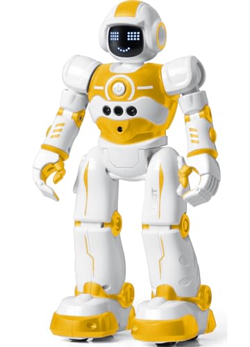 EduCuties Robot Toys for Kids,Programmable Remote Control Smart Walking Dancing Robot Toy with Gesture & Sensing for Age 4 5 6 7 8 9 10 Year Old Boys Girls for Birthday Present,Yellow