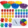 edxeducation Counting Bears with Matching Bowls, 60 Bears + Bonus Spinners