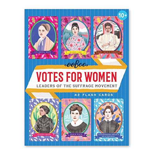 eeBoo: Votes for Women Educational Flashcards, 45 Cards Celebrating 48 Suffrage Leaders, Learn Voting Rights History, Perfect for Ages 10 and up