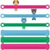 Eersida 24 Pcs Slide and Learn Number Lines 0 to 30 PVC Math Number Line for Student Animal Positive Integers Slide Rules Childhood Education Materials for School,16.5 x 1.5 Inch(Bright Colors)