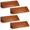Eersida 4 Pcs Blank Business Wood Name Plate for Desk Name Plate Walnut DIY Personalized Wooden Names Plaque for Desk Nameplate for Office Classroom Gift 8 x 2 x 2 Inch (Classic)