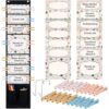 Eersida 57 Pcs Student Behavior Clip Chart for Classroom Behavior Management Track Reward Pocket Chart Hanging Bulletin Board Teacher Supplies for School Office Preschool Homeschool(Boho)