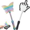 eewoldia 2PCS 3D Printed Credit Card Wand Tap to Pay, Magic Fairy Pay Wand (Butterfly 4+Finger 4)