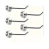 EGGCLVNC 5pcs Heavy Duty Magnetic Hooks - Large Metal Magnetic Hooks for Grill, Cruise, and More(5Pcs Silvery)