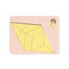 EHJRE 3X Geometric Shapes Blocks, Wooden Geometric Shape Puzzles Board for Kids