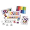 EHJRE Children Arithmetic Board Cognitive Development Toy with Wooden Digit Cubes Symbols Recessed for Hand Eye Coordination and Equations Suitable for Classroom Stations Home Study Travel Learning