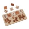 EHJRE Children Arithmetic Board Educational Math Learning Tray Wooden Number Calculation Board Counting Board Early Math Skill Development Tool Suitable for Preschool Schooling Classroom Teaching
