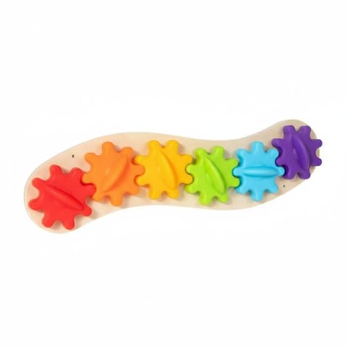 EHJRE Children Learning Gear Wooden Busy Board Activity Board Toy with Engaging Gear Actions Early Coordination Training and Hands On Exploration Suitable for Preschool Home Play, Original Wood
