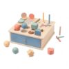 EHJRE Children Shape Sorter Wooden Sorting Box Toy with Multiple Shape Openings Solid and Water Based Paint for Preschool Classroom