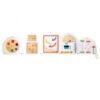 EHJRE Children Wall Board Educational Activity Board Activity Panel Learning Board Wooden with Interactive Elements Suitable for classrooms playrooms Nurseries Daycare Centers, Cloud Wall Game